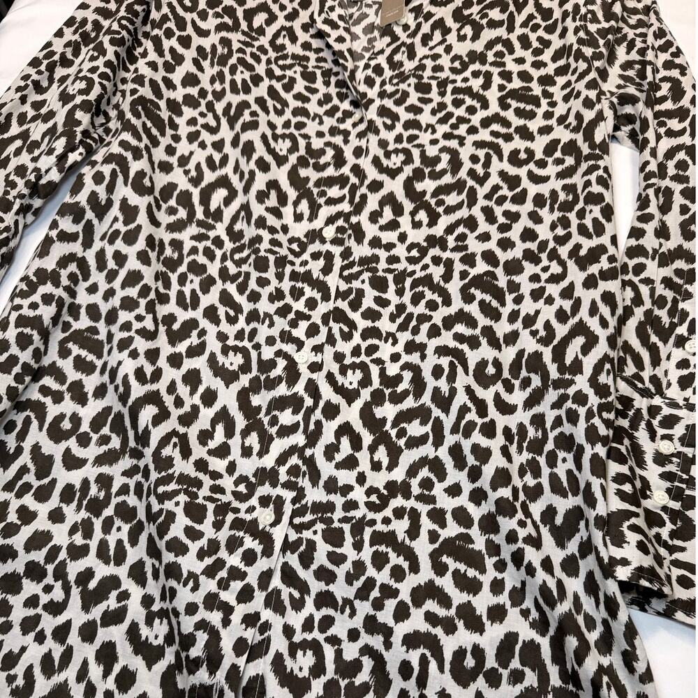 J.Crew Leopard Print Swim Cover-Up Dress Size Small Sheer NWT - Picture 7 of 12